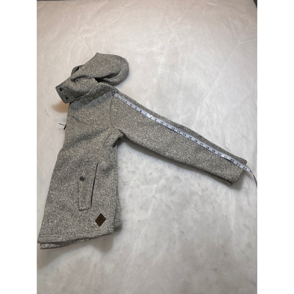 Eddie Bauer Womens Heathered Gray Fleece Lined‎ Hooded Jacket Full Zip Size L - Picture 10 of 10